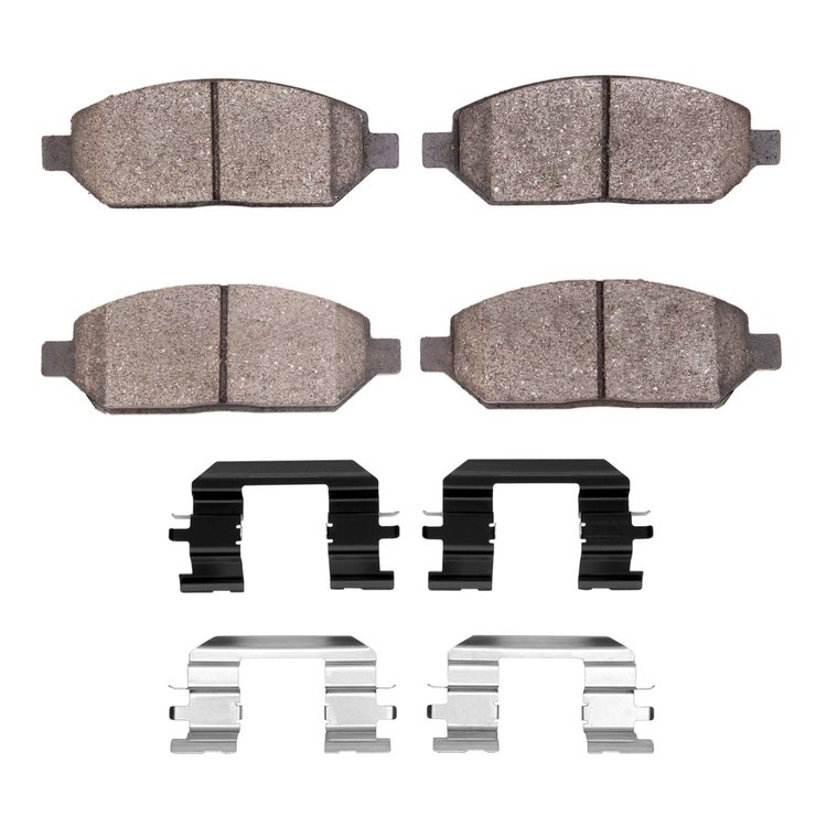 Ceramic Brake Pads & Hardware Kit, 2017-2018 GM, Position: Front