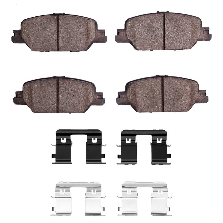 Ceramic Brake Pads & Hardware Kit, Fits Select Acura/Honda, Position: Rear