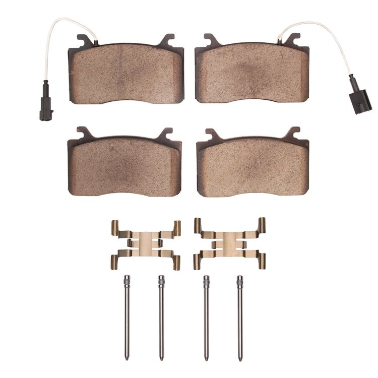 Ceramic Brake Pads & Hardware Kit, Fits Select Alfa Romeo, Position: Front