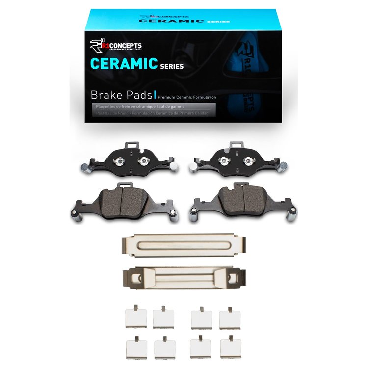 Ceramic Brake Pads & Hardware Kit, Fits Select BMW, Position: Front