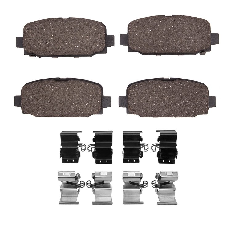 Ceramic Brake Pads & Hardware Kit, Fits Select Mopar, Position: Rear