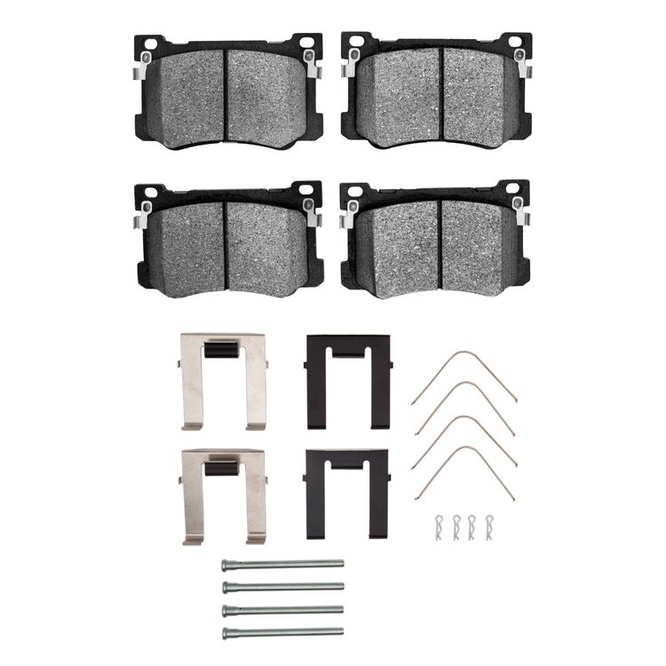 Ceramic Brake Pads & Hardware Kit, 2018-2020 Kia/Hyundai/Genesis, Position: Front
