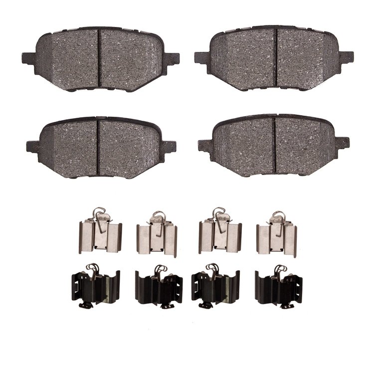 Ceramic Brake Pads & Hardware Kit, Fits Select Acura/Honda, Position: Rear