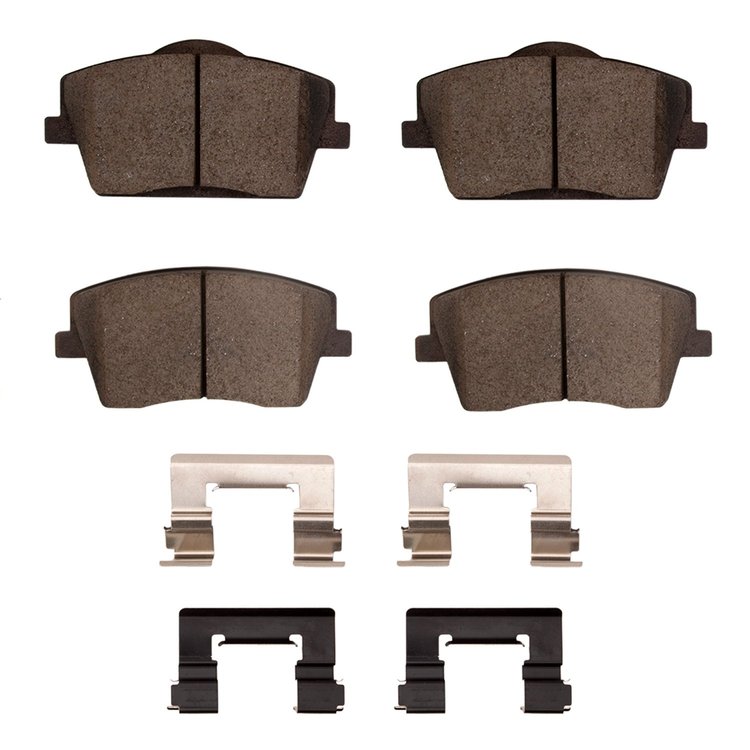 Ceramic Brake Pads & Hardware Kit, Fits Select Volvo, Position: Front