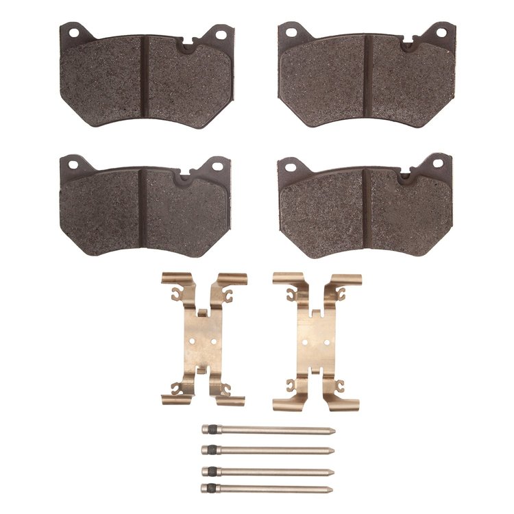 Ceramic Brake Pads & Hardware Kit, Fits Select Audi/Porsche/Volkswagen, Position: Front