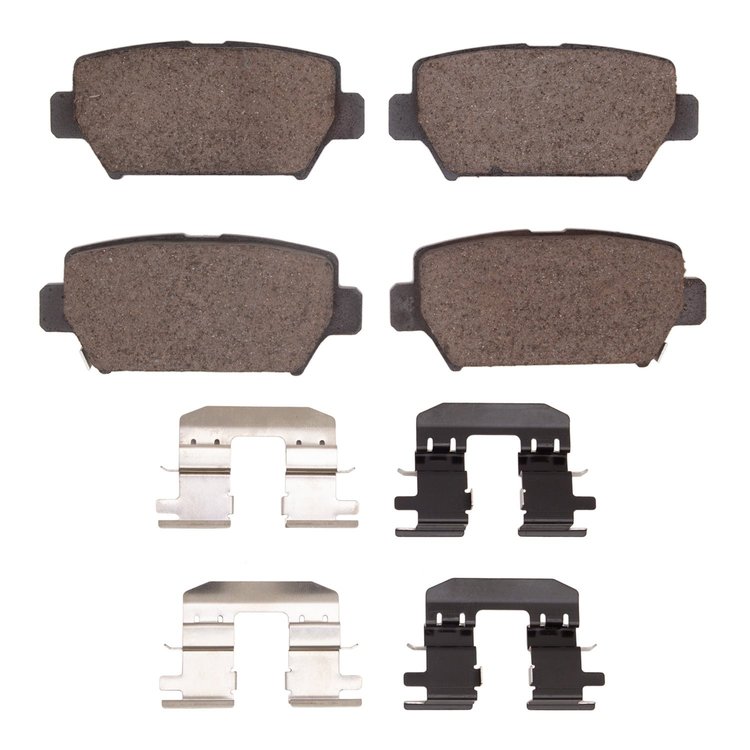 Ceramic Brake Pads & Hardware Kit, Fits Select Mitsubishi, Position: Rear