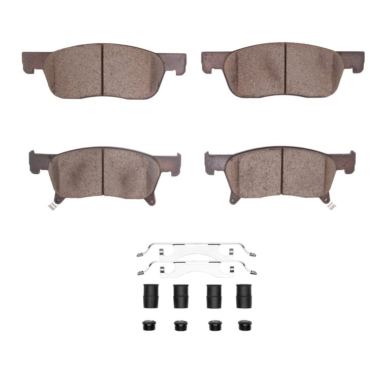 Ceramic Brake Pads & Hardware Kit, Fits Select Subaru, Position: Front