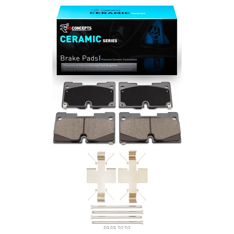 Ceramic Brake Pads & Hardware Kit, Fits Select GM, Position: Front