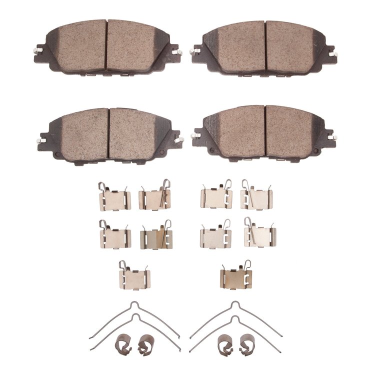 Ceramic Brake Pads & Hardware Kit, Fits Select Lexus/Toyota/Scion, Position: Front