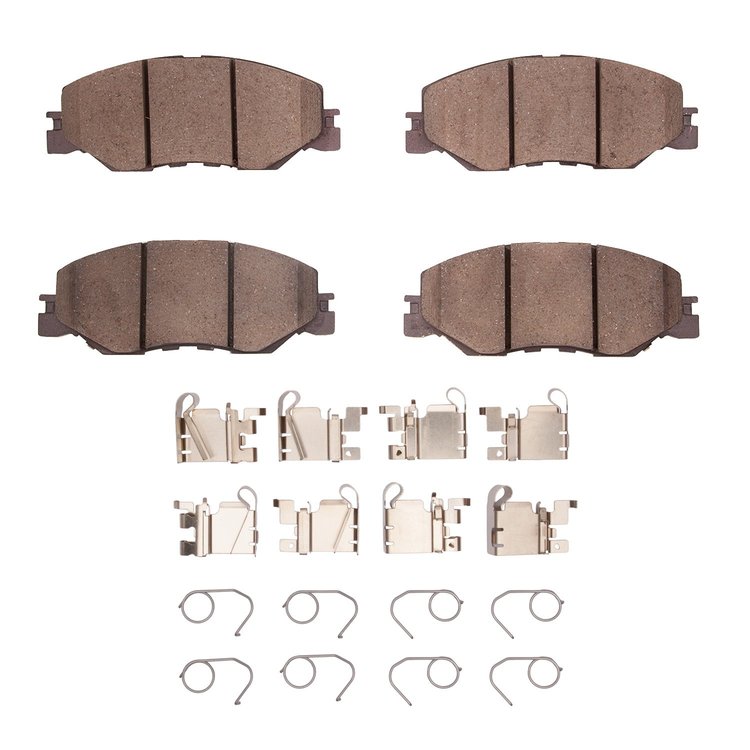 Ceramic Brake Pads & Hardware Kit, Fits Select Acura/Honda, Position: Front