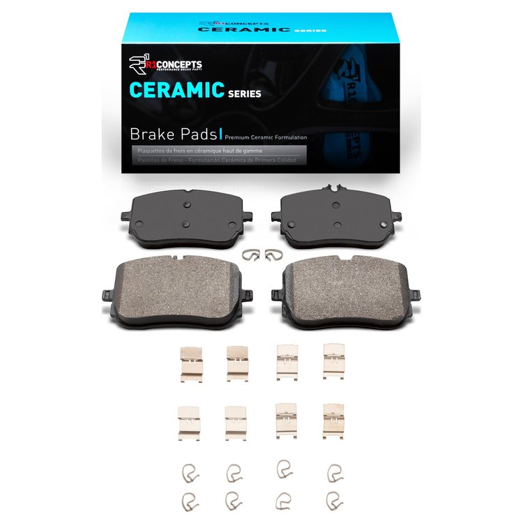 Ceramic Brake Pads & Hardware Kit, Fits Select Mercedes-Benz, Position: Front