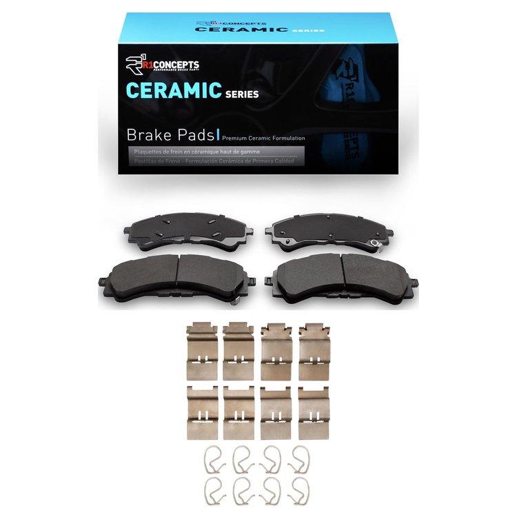 Ceramic Brake Pads & Hardware Kit, Fits Select Ford/Lincoln/Mercury/Mazda, Position: Front