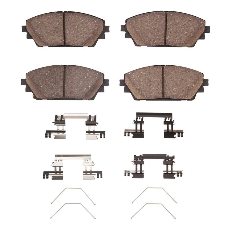 Ceramic Brake Pads & Hardware Kit, Fits Select Ford/Lincoln/Mercury/Mazda, Position: Front