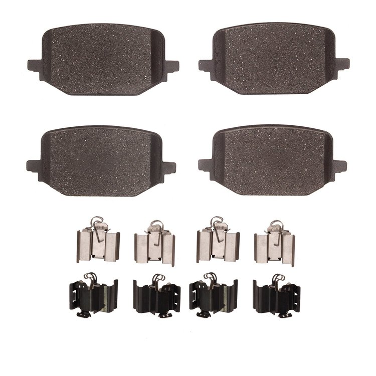 Ceramic Brake Pads & Hardware Kit, Fits Select Ford/Lincoln/Mercury/Mazda, Position: Rear