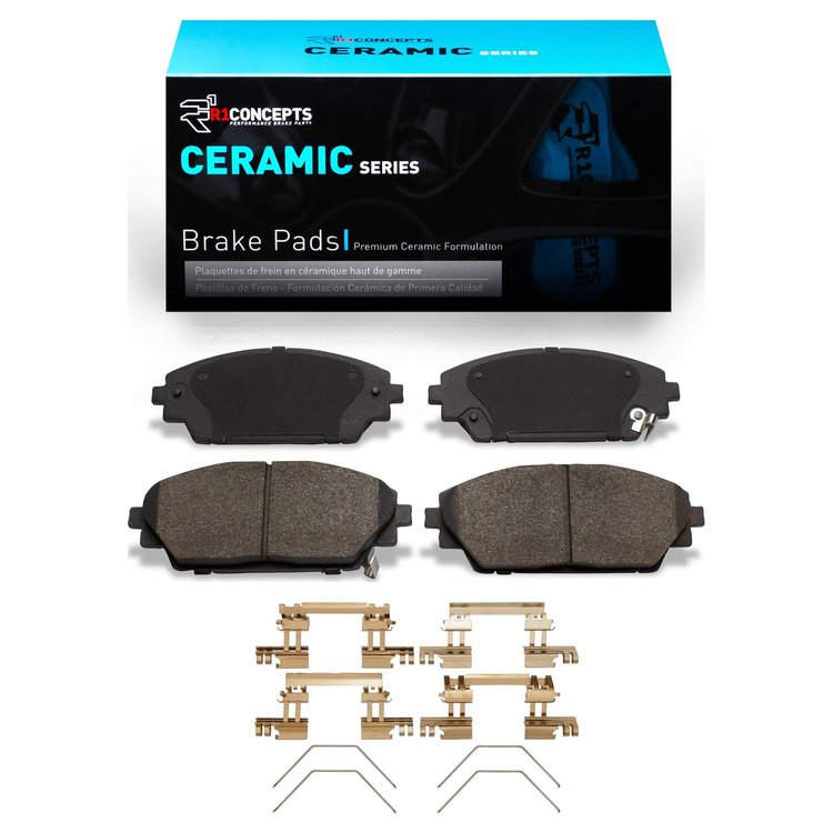 Ceramic Brake Pads & Hardware Kit, Fits Select Ford/Lincoln/Mercury/Mazda, Position: Front