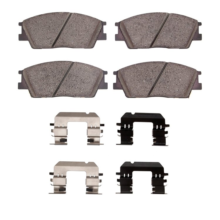 Ceramic Brake Pads & Hardware Kit, Fits Select Kia/Hyundai/Genesis, Position: Front