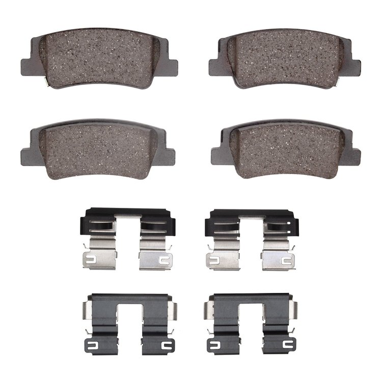 Ceramic Brake Pads & Hardware Kit, Fits Select Kia/Hyundai/Genesis, Position: Rear