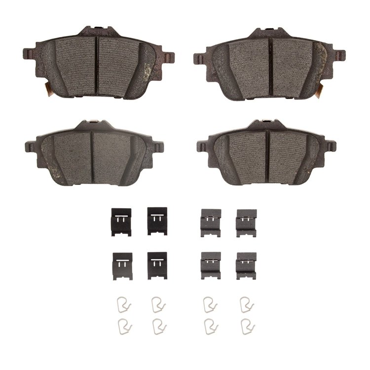 Ceramic Brake Pads & Hardware Kit, Fits Select Infiniti/Nissan, Position: Rear