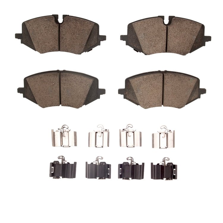Ceramic Brake Pads & Hardware Kit, Fits Select GM, Position: Front