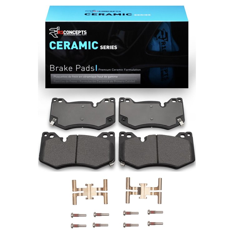 Ceramic Brake Pads & Hardware Kit, Fits Select GM, Position: Front