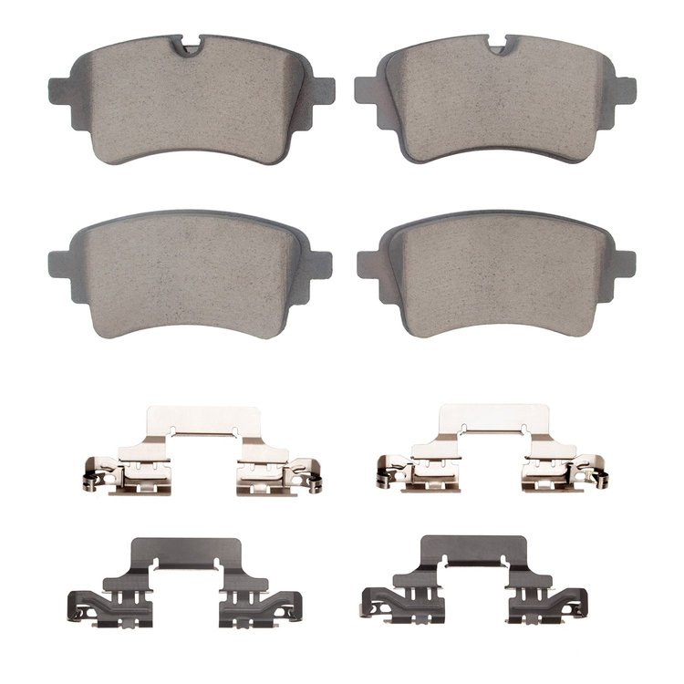 Ceramic Brake Pads & Hardware Kit, Fits Select Audi/Porsche/Volkswagen, Position: Rear