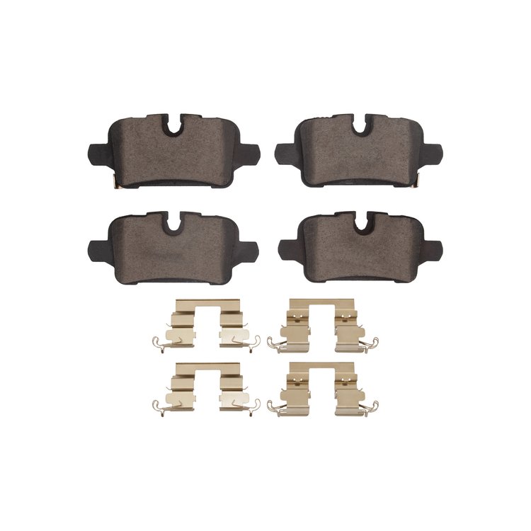 Ceramic Brake Pads & Hardware Kit, Fits Select GM, Position: Rear