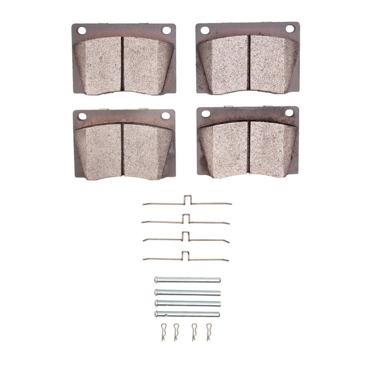 Semi-Metallic Brake Pads & Hardware Kit, 1961-1979 Fits Multiple Makes/Models, Position: Front