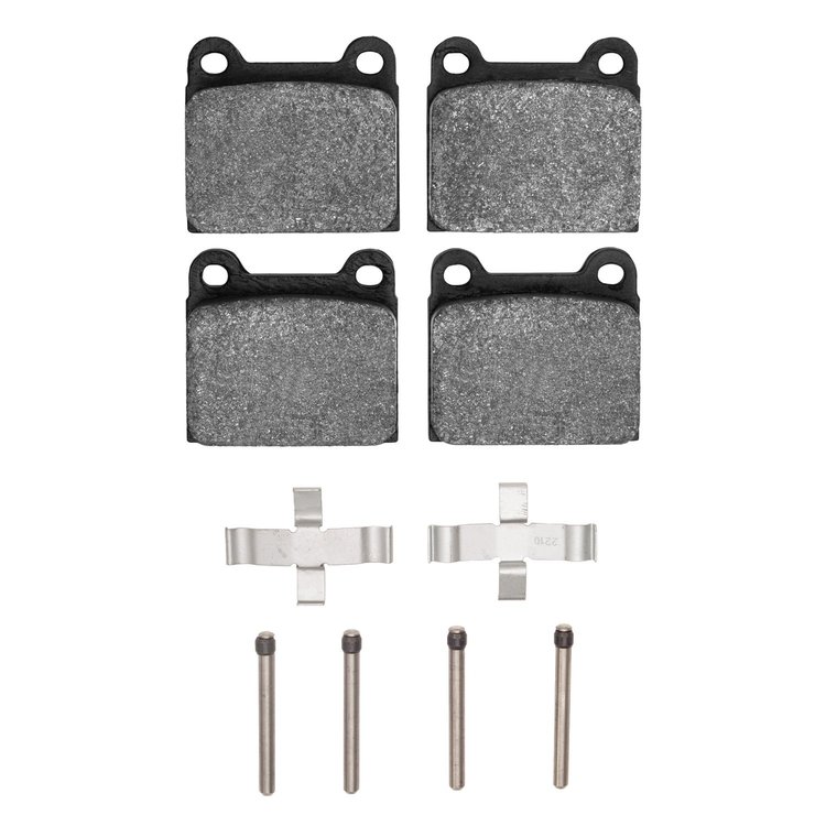 Semi-Metallic Brake Pads & Hardware Kit, 1964-1974 Fits Multiple Makes/Models, Position: Front & Rear