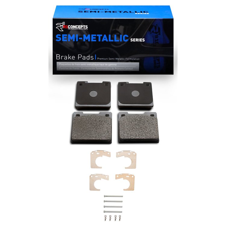 Semi-Metallic Brake Pads & Hardware Kit, 1965-1980 Fits Multiple Makes/Models, Position: Front