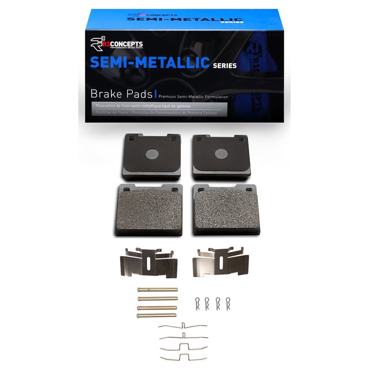 Semi-Metallic Brake Pads & Hardware Kit, 1971-1973 Mopar, Position: Front