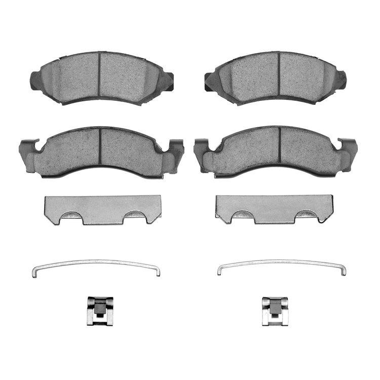 Semi-Metallic Brake Pads & Hardware Kit, 1972-1980 Fits Multiple Makes/Models, Position: Front