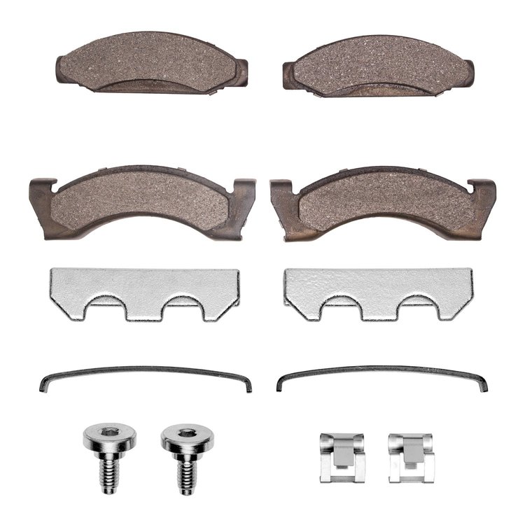 Semi-Metallic Brake Pads & Hardware Kit, 1974-1981 Fits Multiple Makes/Models, Position: Front