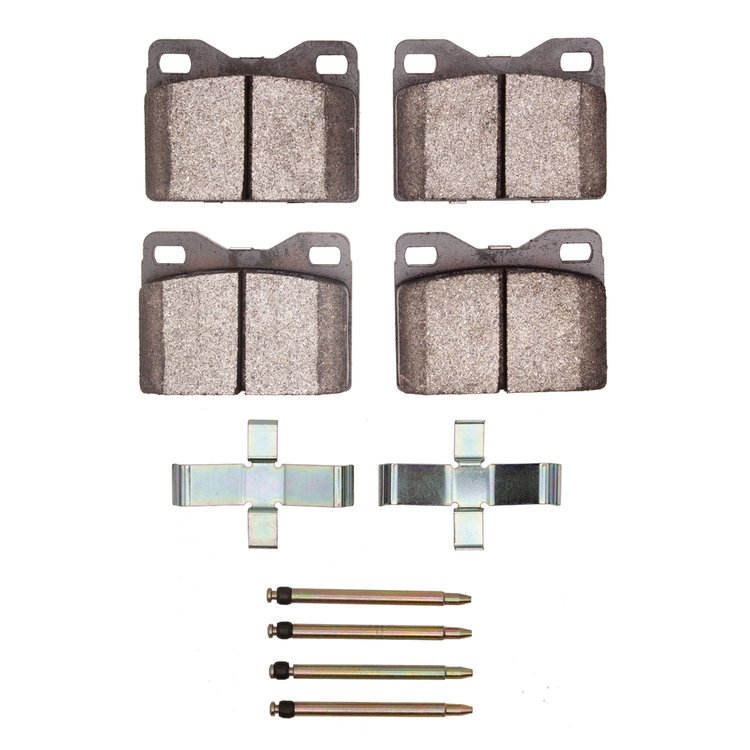 Semi-Metallic Brake Pads & Hardware Kit, 1974-1977 Audi/Porsche/Volkswagen, Position: Front