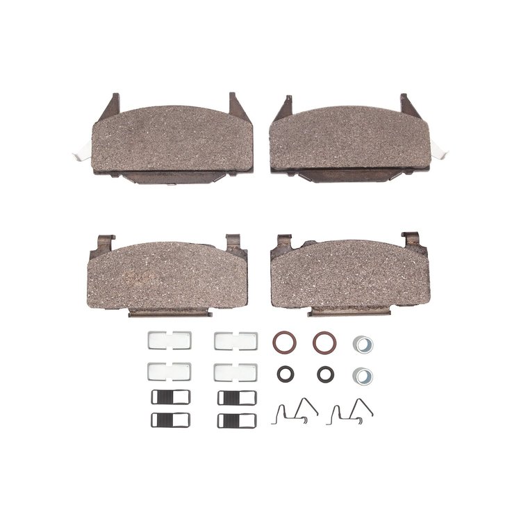 Semi-Metallic Brake Pads & Hardware Kit, 1980-1982 GM, Position: Front