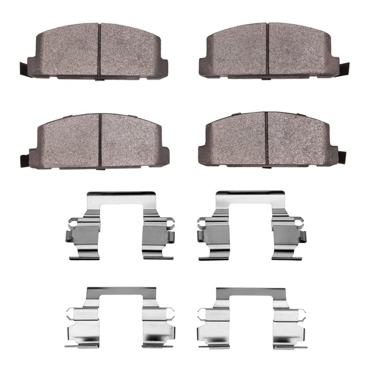 Semi-Metallic Brake Pads & Hardware Kit, 1986-1986 GM, Position: Front