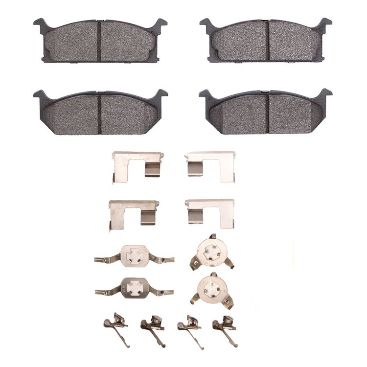 Semi-Metallic Brake Pads & Hardware Kit, 1985-1988 Fits Multiple Makes/Models, Position: Front
