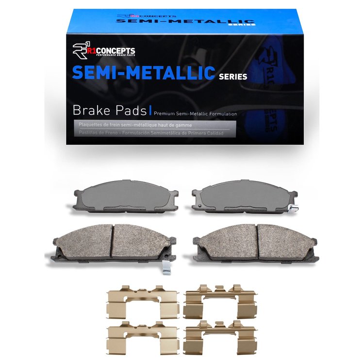 Semi-Metallic Brake Pads & Hardware Kit, 1985-2015 Fits Multiple Makes/Models, Position: Front