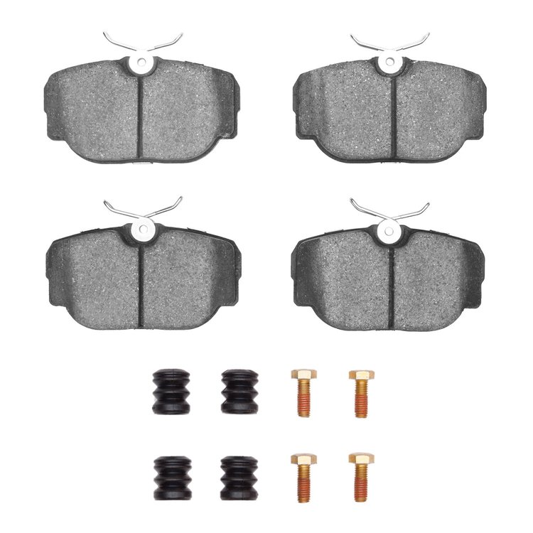 Semi-Metallic Brake Pads & Hardware Kit, 1983-1991 Fits Multiple Makes/Models, Position: Front