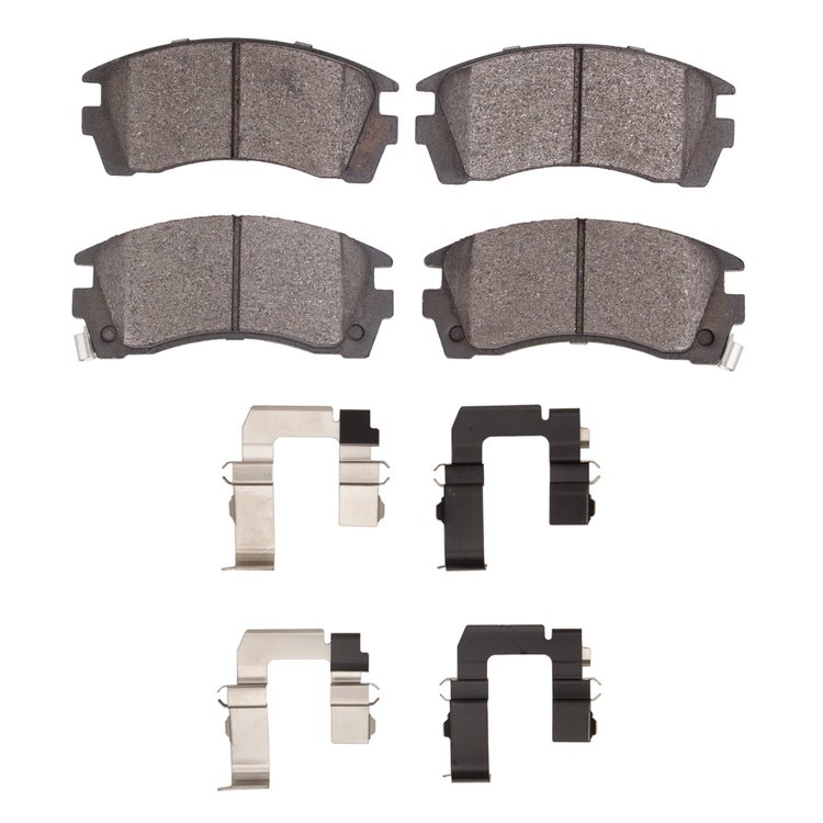 Semi-Metallic Brake Pads & Hardware Kit, 1991-2006 Infiniti/Nissan, Position: Front