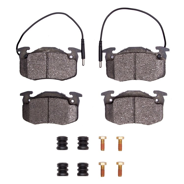 Semi-Metallic Brake Pads & Hardware Kit, 1983-1983 Renault, Position: Front