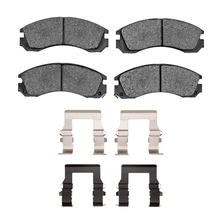 Semi-Metallic Brake Pads & Hardware Kit, Fits Select Fits Multiple Makes/Models, Position: Front