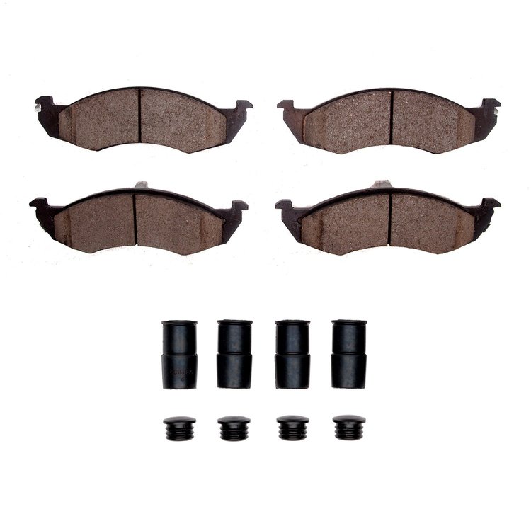 Semi-Metallic Brake Pads & Hardware Kit, 1993-2002 Fits Multiple Makes/Models, Position: Front
