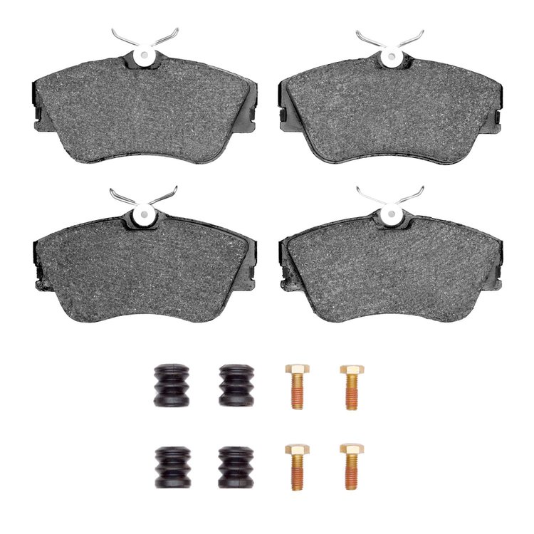 Semi-Metallic Brake Pads & Hardware Kit, 1992-1999 Audi/Porsche/Volkswagen, Position: Front