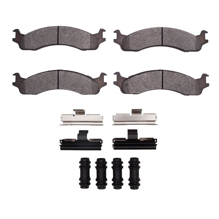 Semi-Metallic Brake Pads & Hardware Kit, 1998-2003 Mopar, Position: Front