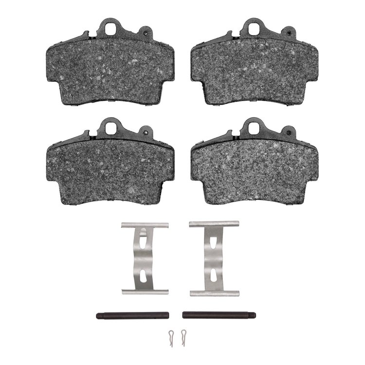 Semi-Metallic Brake Pads & Hardware Kit, 1997-2008 Audi/Porsche/Volkswagen, Position: Front