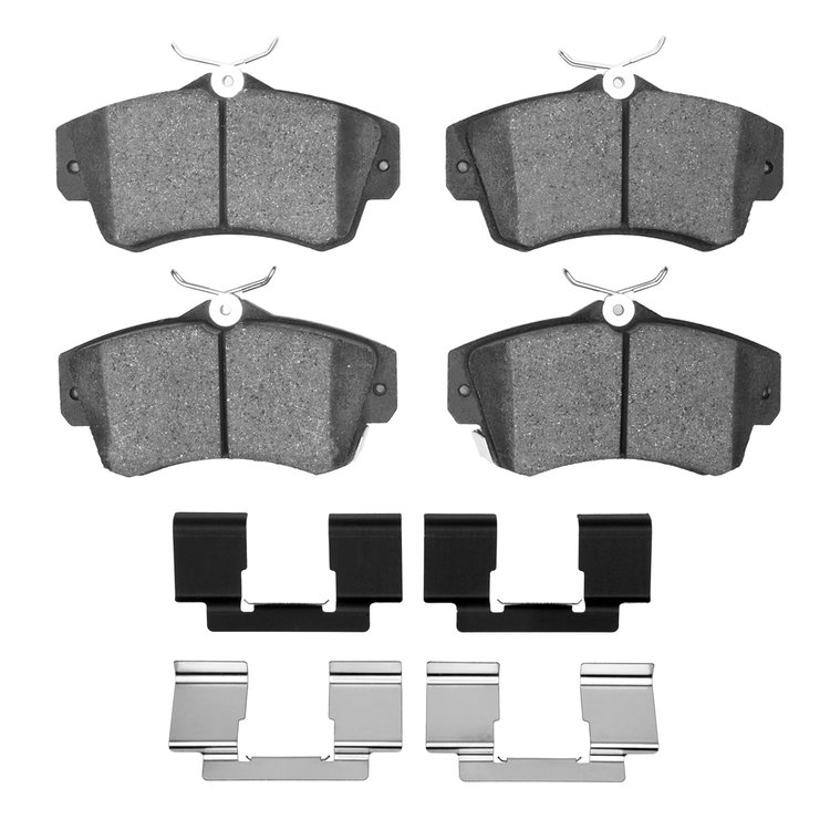 Semi-Metallic Brake Pads & Hardware Kit, 2001-2010 Mopar, Position: Front