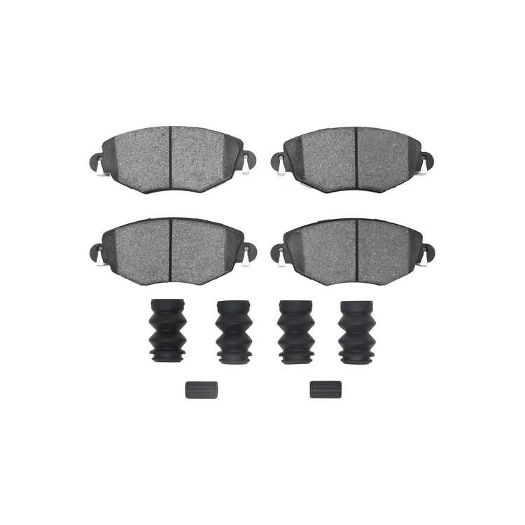 Semi-Metallic Brake Pads & Hardware Kit, 2001-2008 Fits Multiple Makes/Models, Position: Front