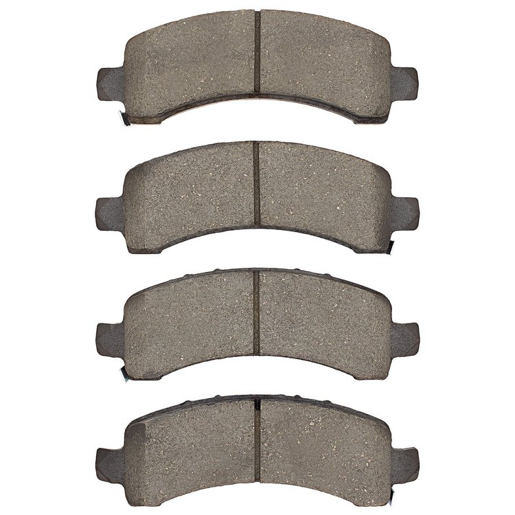 Semi-Metallic Brake Pads, 2002-2014 GM, Position: Rear
