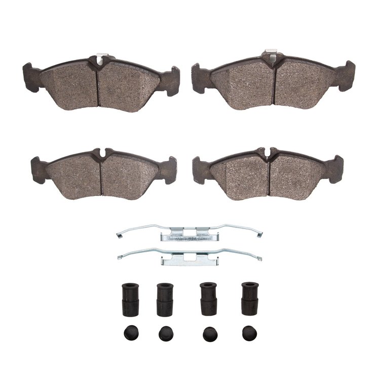 Semi-Metallic Brake Pads & Hardware Kit, 2002-2006 Fits Multiple Makes/Models, Position: Rear Right