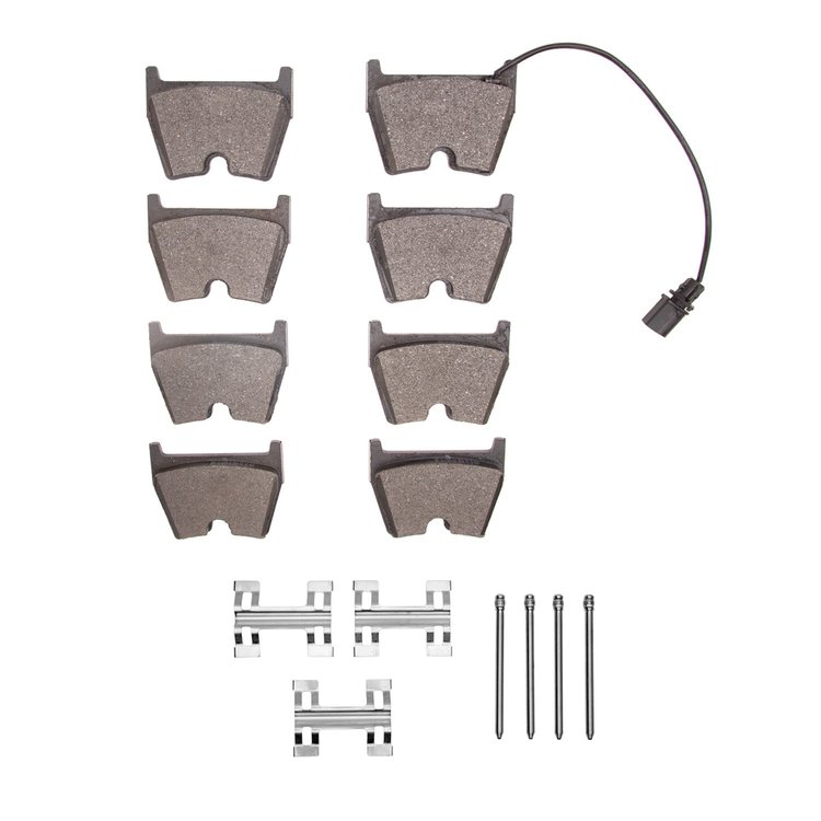 Semi-Metallic Brake Pads & Hardware Kit, 2017-2021 Audi/Porsche/Volkswagen, Position: Front